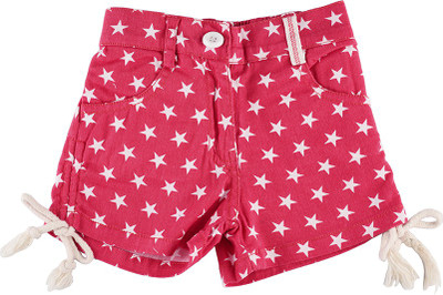 

LITTLE KANGAROOS Short For Girl's Casual Self Design Cotton(Red, Pack of 1, Coral