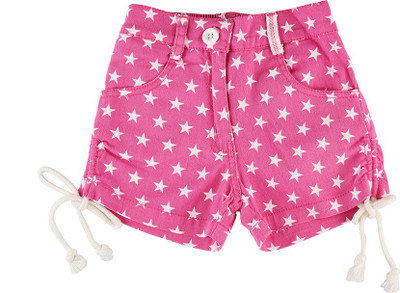 

LITTLE KANGAROOS Short For Girl's Casual Self Design Cotton(Pink, Pack of 1