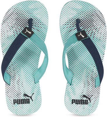 

Puma Boys & Girls Slip On Slipper Flip Flop(Green, Spectra green-peacoat-puma white