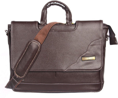 

HANDCUFFS 16 inch Laptop Strolley Bag(Brown)