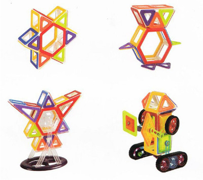 

Emob Colorful Magnetic 132 Pcs Mag-Magic Infinite Creativity & Brain Development Educational Game Set Toy For Kids(Multicolor)