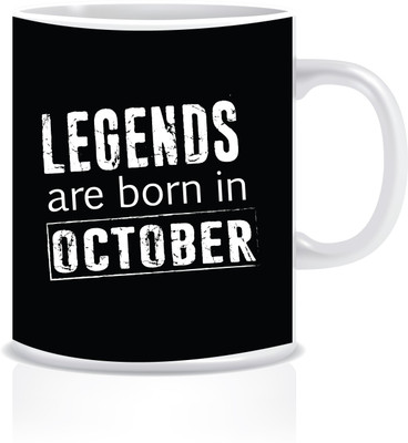 

Everyday Desire Legends are Born in October ED263 Ceramic Mug(300 ml), Multicolor