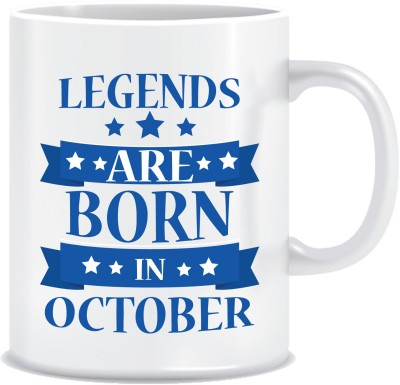 

Everyday Desire Legends are Born in October ED264 Ceramic Mug(300 ml), Multicolor