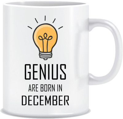 

Everyday Desire Genius are Born in December ED280 Ceramic Mug(300 ml), Multicolor