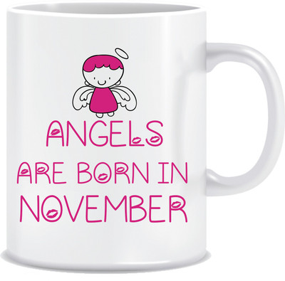 

Everyday Desire Angels are Born in November ED255 Ceramic Mug(300 ml), Multicolor