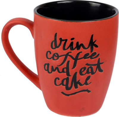 

M J Style mug Ceramic Mug(200 ml), Orange