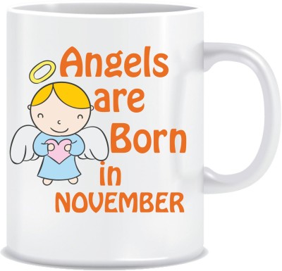 

Everyday Desire Angels are Born in November ED256 Ceramic Mug(300 ml), Multicolor