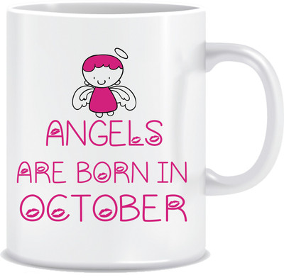 

Everyday Desire Angels are Born in October ED252 Ceramic Mug(300 ml), Multicolor