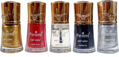 

Personi Combo of 5 Multicolored Nail Paints multicolor(Pack of 5)