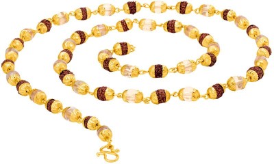 Voylla Gold Plated Faux Rudraksha Chain Gold-plated Plated Brass Chain