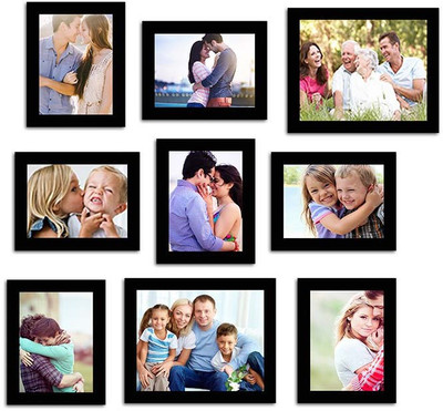 Make Home Happy MDF Photo Frame(Black, 9 Photos)