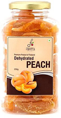 Flyberry Gourmet Dehydrated Peach 250 g Peaches(250 g, Plastic Bottle)