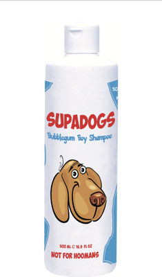 

SUPADOGS Allergy Relief, Anti-dandruff, Anti-fungal, Anti-itching, Anti-microbial, Anti-parasitic, Conditioning, Flea and Tick, Hypoallergenic, Whitening and Color Enhancing Dog Friendly Bubblegum Fragrance Dog Shampoo(500 ml)