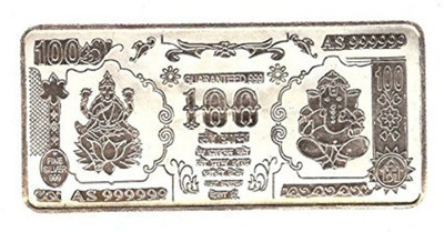 

raviour lifestyle Lakshmi Ganesh Square Religious Footprint(Silver)
