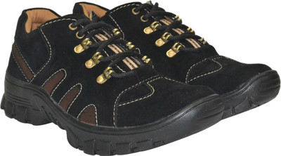 Tumbler Suede Leather Big Size Outdoors For Men(Black