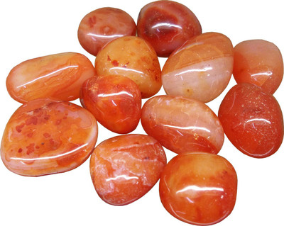

Aldomin Carnelian Tumbled Healing Crystal Stone (100 Gram) Decorative Showpiece - 2 cm(Crystal, Orange)