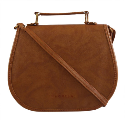 

Haqeeba Women Formal Brown Leatherette Sling Bag