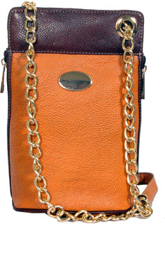 

Tan Ritcher Girls Evening/Party Yellow Genuine Leather Sling Bag