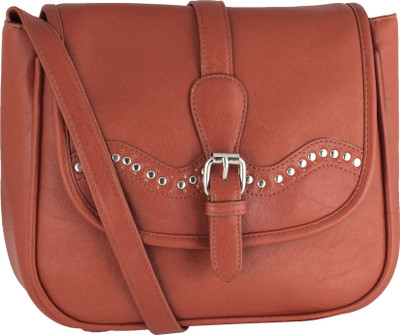 

Ilina Women Casual Maroon PU Sling Bag