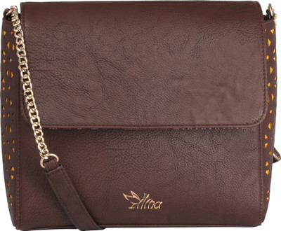 

Ilina Women Casual Brown PU Sling Bag