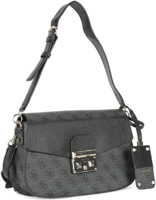 

Guess Women Casual Black PU Sling Bag