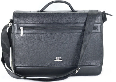 

Roberto Ballmore Men Formal Black Leatherette Messenger Bag