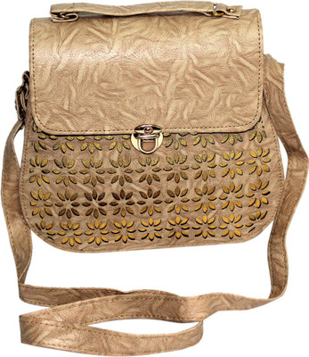 

Vaaruni Women Casual Beige Rexine Sling Bag