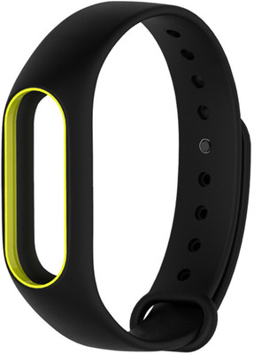 

Taslar Replacement Rubber Strap for Mi Band 2 & HRX Smart Band Strap(Black, Yellow)