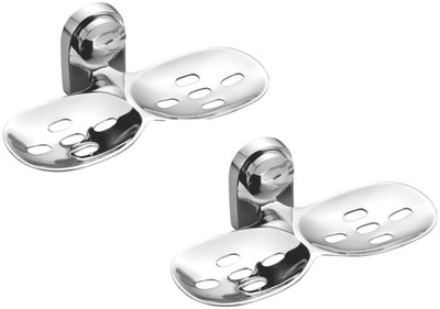 

Kamal Double Soap Dish - Eco (Set of 2)(Silver)