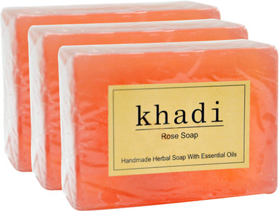 Khadi Herbal Rose [ PACK OF 3](375 g, Pack of 3)