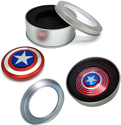 

GRAPPLE DEALS Captain America Shield Metal Hand Spinner Fidget Stress Reducer Anti Anxiety Pack Of Two For Kids(Multicolor)