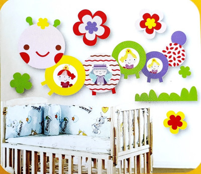 

DUS10  Kids Room/Home Wall Decor Sticker ,PVC Vinyl, Multicolor,Finish Size- 61 cm x 31 cm x 1 cm - Pack of 1 Sticker(Pack of 1
