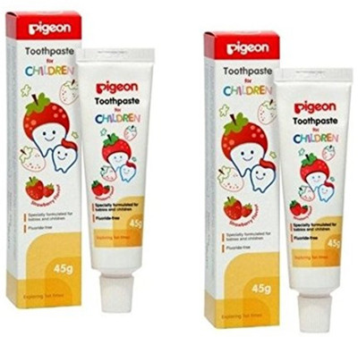 

Pigeon Combo Children Toothpaste (Strawberry) 45g, Pack of 2 Toothpaste(90 g, Pack of 2)