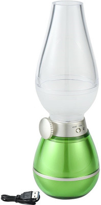 

VibeX ™ 0.4W Retro USB Rechargeable LED Lamp Blowing Control Kerosene Lamp Type - 115 Led Light(Green)