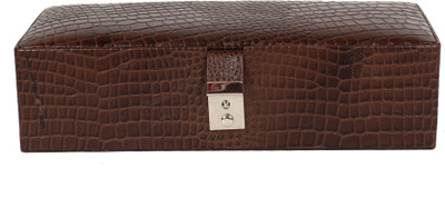 

C Comfort Genuine Leather 2 Tray Jewellery Box Jewellery Box Vanity Box(Brown)