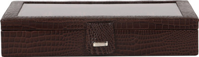 

C Comfort Genuine Leather 5 Piece Goggle Box Goggle Box Vanity Box(Brown)