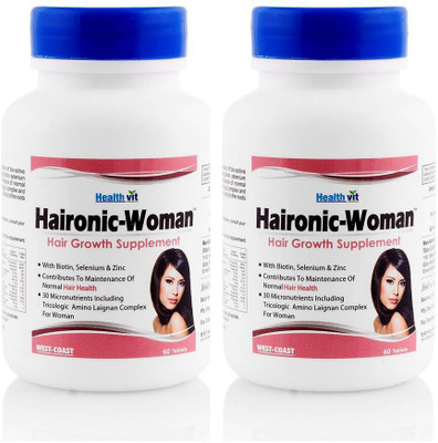

HealthVit Haironic-Women Hair Growth Supplement 60 Tablets pack of 4(60 No)