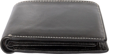 

Tan Ritcher Men Black Genuine Leather Wallet(7 Card Slots)