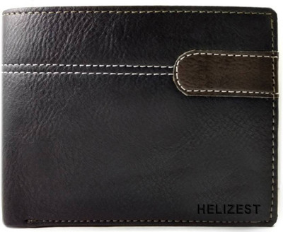 

Helizest Men Black Genuine Leather Wallet(6 Card Slots)