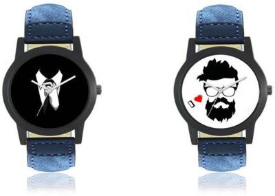 FASHION POOL MOST UNIQUE AND ULTIMATE COLLECTION FOR YOUNG GENERATION THE BEARD WATCH & TIE WATCH WITH FULL BLUE COMBINATION PERFECT COMBINATION FOR YOUNG GENERATION Watch  - For Boys   Watches  (FASHION POOL)