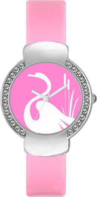 View Shivam Retail SR-VT-24 Diamond Studed Stylished Looked Printed Dial Heavy Rubber Pink Strap Diwali Dhamaka Best Deal Of Watch  - For Girls Wrist Watches Price Online(Shivam Retail)