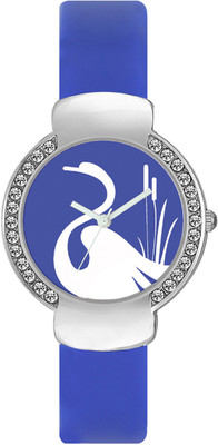 View Shivam Retail SR-VT-23 Diamond Studed Stylished Looked Printed Dial Heavy Rubber Blue Strap Diwali Dhamaka Best Deal Of Watch  - For Girls Wrist Watches Price Online(Shivam Retail)