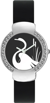 View Shivam Retail SR-VT-21 Diamond Studed Stylished Looked Printed Dial Heavy Rubber Black Strap Diwali Dhamaka Best Deal Of Watch  - For Girls Wrist Watches Price Online(Shivam Retail)