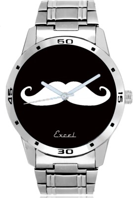EXCEL Classy Black Mustache Watch  - For Men   Watches  (Excel)