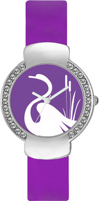 View Shivam Retail SR-VT-22 Diamond Studed Stylished Looked Printed Dial Heavy Rubber Purple Strap Diwali Dhamaka Best Deal Of Watch  - For Girls Wrist Watches Price Online(Shivam Retail)