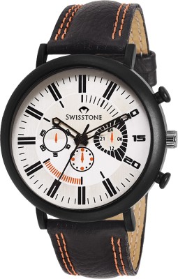 SWISSTONE SPRT152-SLV-BLK Watch  - For Men   Watches  (Swisstone)