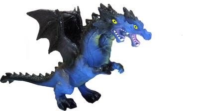 

TALKING GANESHA Realisitic Looking 2 headed Hand Painted Dragon 45 Cms Long With Sound(Blue)