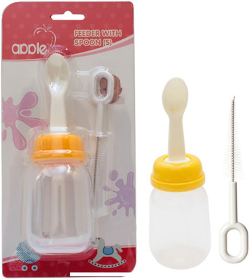 

Apple Baby Bottle With Spoon-S - 60 ml(Yellow)