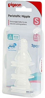 

Pigieon Pigeon - Peristaltic Nipple Slim Neck (S) Hole-pack Of 3 Pcs Slow Flow Nipple(Pack of 3 Nipples)