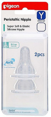 

Pigieon Pigeon - Peristaltic Nipple Slim Neck Y - 2 Pcs Medium Flow Nipple(Pack of 2 Nipples)